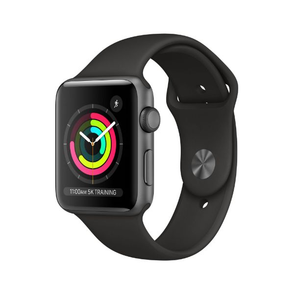 Apple Watch S3 GPS 42mm asztroszürke tok, fekete szíj