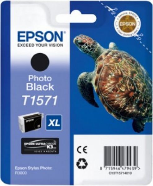 Epson T1571 Patron Black 26ml Stylus Photo R3000 (Eredeti)