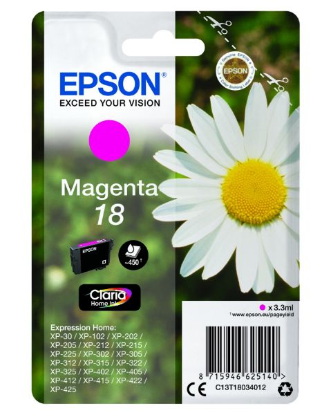 Epson T1803 Patron Magenta 3,3ml (Eredeti)