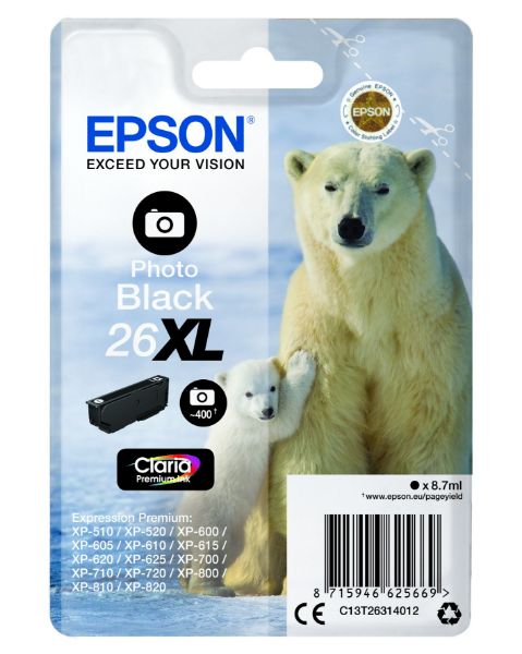 Epson T2631 Patron Photo Black 8,7ml 26XL (Eredeti)