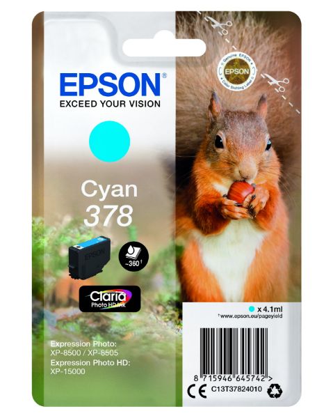 Epson T3782 Patron Cyan 5,5ml 378 (Eredeti)