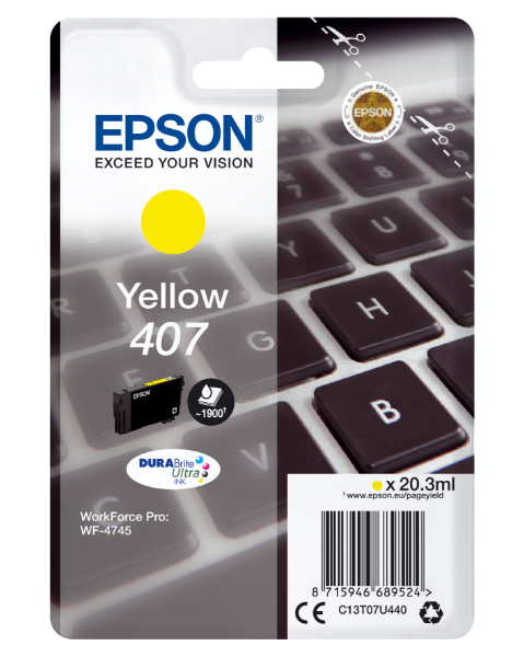 Epson T07U4 Patron Yellow 1,9K, 20,3ml /o/