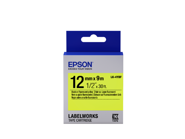 Epson LK-4YBF Black/Yellow 12mm szalag (9m)