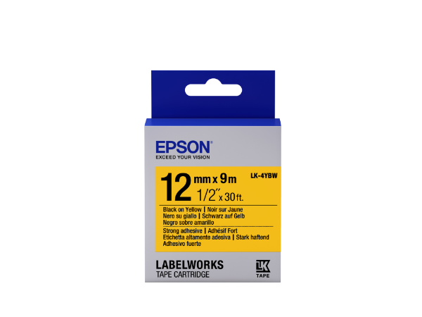 Epson LK-4YBW Black/Yellow 12mm szalag (9m)