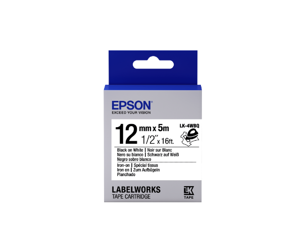 Epson LK-4WBQ Black/White 12mm szalag (5m)