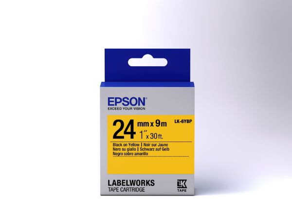 Epson LK-6YBP Black/Yellow 24mm szalag (9m)