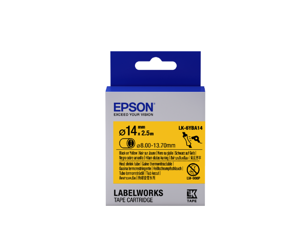 Epson LK-6YBA14 Black/Yellow D14mm szalag (2.5m)