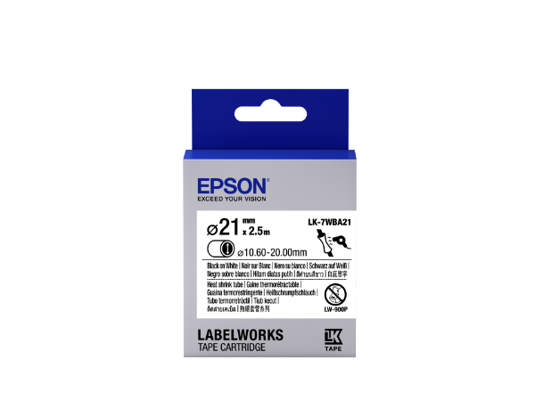 Epson LK-7WBA21 Black/White D21mm szalag(2.5m)