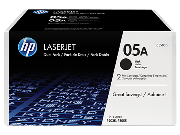 HP CE505D Toner Black 2x2,3k No.05A (Eredeti)