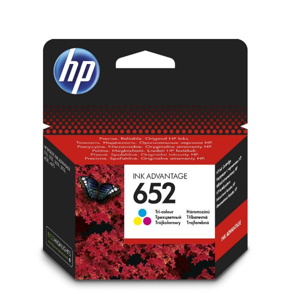 HP F6V24AE Patron Tri-Color No.652 (Eredeti)