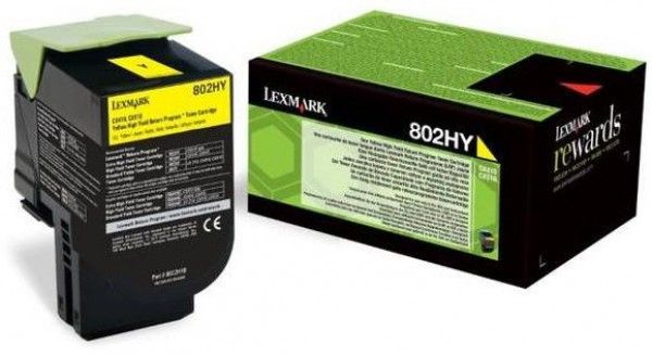 Lexmark CX410/510 High Return Toner Yellow 3K (Eredeti) 80C2HY0