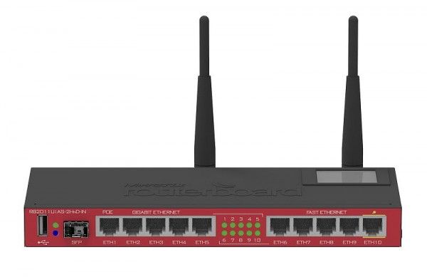 MikroTik RB2011UiAS-2HnD-IN L5 128Mb Vezeték nélküli Smart router