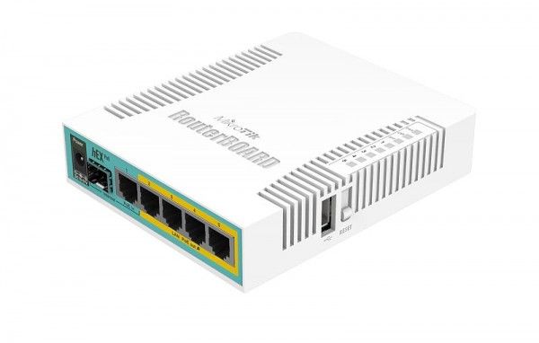 MikroTik hEX PoE RB960PGS L4 128MB 5x GbE PoE port router